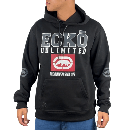 Moletom Masculino Ecko Canguru Wear 72 PRETO-EK985- -1-